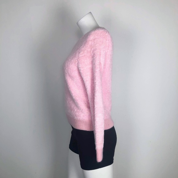 Tobi Fluffy Fuzzy Pink Crew Sweater Cozy Soft - Picture 3 of 5
